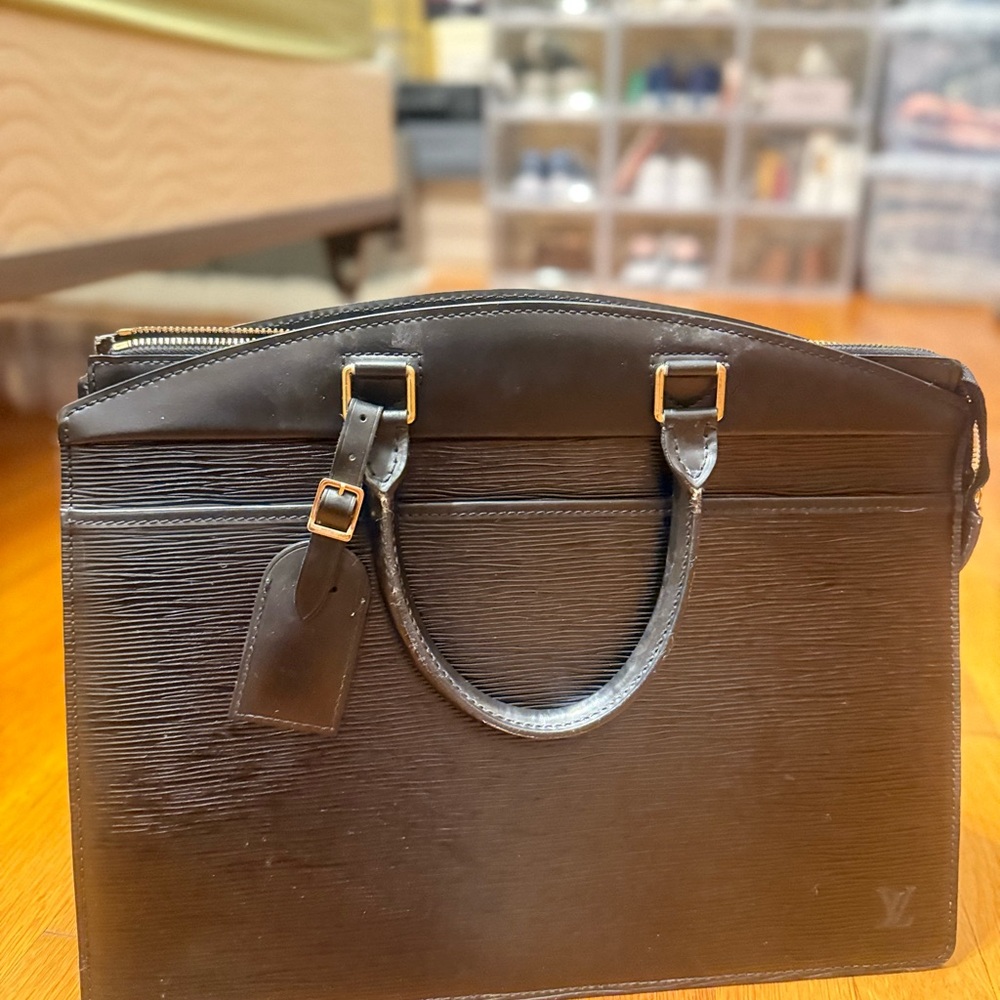 Stylish Black Leather Tote Bag